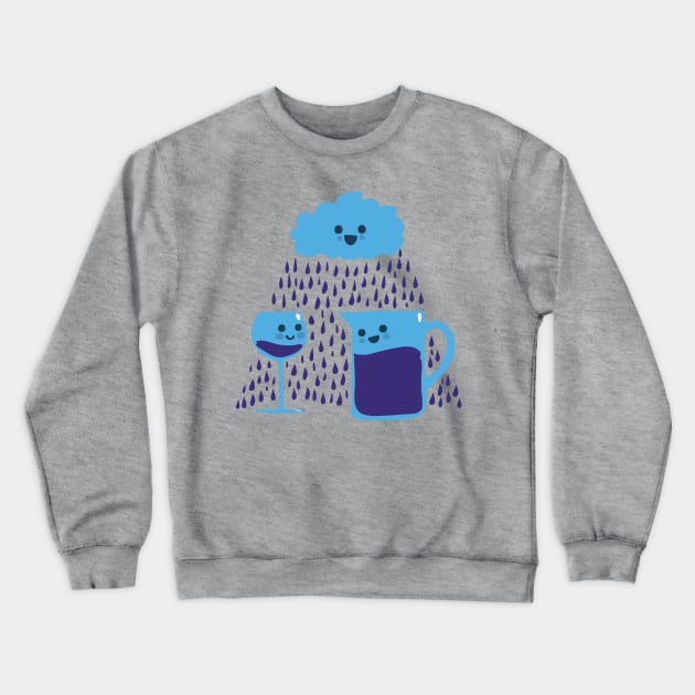 Let it Rain Crewneck Sweatshirt by Pixelmania